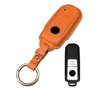 Rondrive Motorcycle Key Case Key Case Fits Y-AMAHA MT-09 SP Tracer 9 GT 2025 Car Key Case Motorcycles Key Cover Leather Key Case Orange