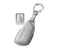 Rondrive PU Leather Key Case Key Cover Fits Cupra Terramar Formentor Sportstourer Tavascan Born Ateca Leon 2025 2026 Car Key Case Key Cover Key Fob 5 Buttons Grey
