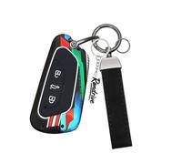 Rondrive Sporty Key Case Key Case Compatible with Skoda 2025 2026 Scala Octavia A8 Enyaq Kodiaq Elroq RS Superb Fabia Luminous Silicone Car Key Case Key Cover Black
