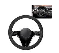 Rondrive Steering Wheel Cover Suede Car Steering Wheel Cover Universal Steering Wheel Protection Non-Slip Steering Wheel Cover Leather 37-38.5 cm Steering Wheel Protector for Round Shape 99% Car SUV