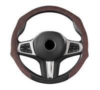 Rondrive Steering Wheel Cover Suede Look Non-Slip Steering Wheel Cover Suitable for VW Dacia BMW Audi Opel Dacia Sport Design Steering Wheel Protection Universal 37-38 cm Steering Wheel Cover Coffee