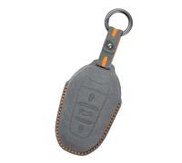 Rondrive Suede Leather Car Key fob Cover fit for Vauxhall Opel Mokka C3 C5 C4 DS4 DS7 208 2008 3008 5008 2025 2024 2023 key case holder shell key chain Keyring Accessories Dark grey