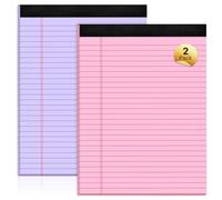Roneky Legal Pads 8.5x11 Colored Note Pads, 2 Pack College Ruled Notepads for Home Office School Supplies