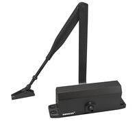 RONESS Door Closer, Hydraulic Automatic Door Closer, Adjustable Door Closer, Automatic Door Closer Commercial or Residential Use(for up to 60KG Door) (Black)