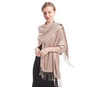 RonFoxi Rose Gold Sparkly Evening Shawls - Sparkly Warps Metallic Dressy Shawl and Scarfs for Ladies's Evening Dresses (Rose Gold)