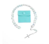RONG YAN SHENG SHI Fashion Rosary Beads Catholic for Women - Gradient Colored Crystal Rosary Beads, Solid Colored Simple Style Button Bag, Gifts for Women, 50 cm, Zinc, No Gemstone