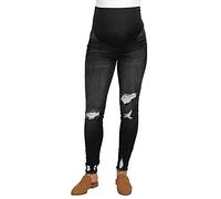 RONGbbppQ Maternity Jeans For Women Ladies Womens Ripped Jeans Pregnant Jeans High Waist Over Bump Trouser Casual Ripped Denims Pants High Waist Jeans