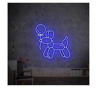 RONGCH Hanging Art Neon Signs Balloon Dog Neon Signs USB Powered Adjustable Brightness Dog Balloon Neon Lights, Signboard Suitable for Wall Decor 35cmx35cm(A)