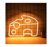 RONGCH Hanging Art Neon Signs Cheese Neon Sign Cake Neon Light for Wall Kitchen Decor for Dessert Shop Restaurant 28.9cmx40cm