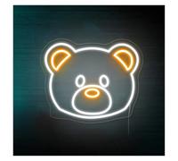 RONGCH Hanging Art Neon Signs Cute Bear Neon Sign Led Light Bedroom Home Dorm Wall Decor Bar Gameroom Livingroom Birthday Party Decoration 45x36.5cm(A)