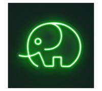 RONGCH Hanging Art Neon Signs Elephant Animal Neon Sign, Suitable for Bedroom Decor with Brightness Adjustable 30cm(D)
