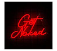 RONGCH Hanging Art Neon Signs Get Naked Neon Sign Light Dimmable USB Powered for Bedroom Bar Party Pub Bathroom Wall Decor 35cmx23.5cm