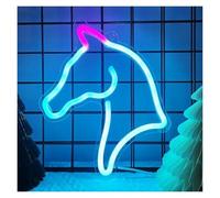 RONGCH Hanging Art Neon Signs Horse Head Neon Sign Light Dimmable USB Powered for Bedroom Game Room Party Shop Club Bar Man Cave Birthday Wall Decor 21cmx25.3cm