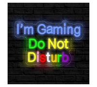 RONGCH Hanging Art Neon Signs I'm Gaming Do Not Disturb Neon Sign LED Light Dimmable for Game Room Bar Bedroom Home Wall Art Decor 36.5cmx24cm
