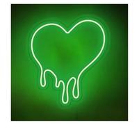 RONGCH Hanging Art Neon Signs Melting Heart Neon Sign Bleeding Dripping Light Home Wall Decoration Personalized 28cmx30cm(C)
