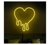 RONGCH Hanging Art Neon Signs Melting Heart Neon Sign Bleeding Dripping Light Home Wall Decoration Personalized 28cmx30cm(A)
