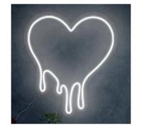 RONGCH Hanging Art Neon Signs Melting Heart Neon Sign Bleeding Dripping Light Home Wall Decoration Personalized 28cmx30cm(H)