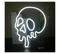 RONGCH Hanging Art Neon Signs Melting Skull Neon Sign LED Light Dimmable USB Powered for Home Bedroom Room Party Wall Decor 32cmx24.7cm