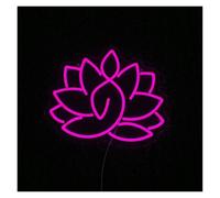 RONGCH Hanging Art Neon Signs Neon Lights Lotus Adjustable Brightness Suitable for Studio Home Wall Decor 32cmx38cm(D)