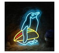 RONGCH Hanging Art Neon Signs Penguin Tacos Neon Sign for Shop Cafe Restaurant Decor Aesthetics Draw 40x30cm
