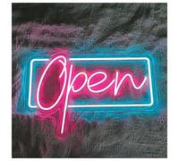 RONGCH Hanging Art Neon Signs Shop Open Neon Signs USB Powered Adjustable Brightness Open Letter Neon Lights Suitable for Wall Hanging Decor(60cm)