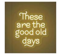 RONGCH Hanging Art Neon Signs These are The Good Old Days Neon Sign Light Dimmable USB Powered for Kid's Playroom Nursery Home Living Room Decor 40cmx28cm(B)