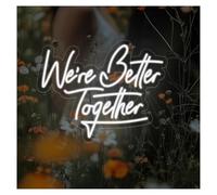 RONGCH Hanging Art Neon Signs We're Better Together Neon Sign LED Couple Romantic Wedding Backdrop Light Engagement Party Decor Home 50cm(A)