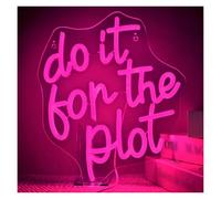 RONGCH Hanging Art Signs Do It for Plot Neon Light Dimmable for Wall Decor Drama Lover, Party, Bedroom, Movie Night 32x27cm