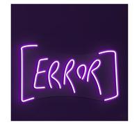 RONGCH Hanging Art Signs Error Neon Sign, Suitable for Game Room Decor with Brightness Adjustable 46cm