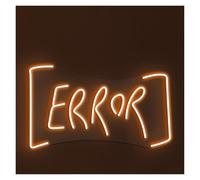 RONGCH Hanging Art Signs Error Neon Sign, Suitable for Game Room Decor with Brightness Adjustable 46cm