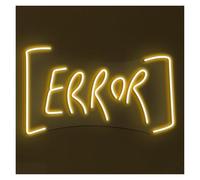 RONGCH Hanging Art Signs Error Neon Sign, Suitable for Game Room Decor with Brightness Adjustable 46cm