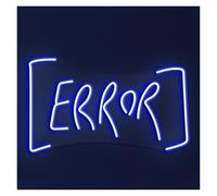RONGCH Hanging Art Signs Error Neon Sign, Suitable for Game Room Decor with Brightness Adjustable 46cm