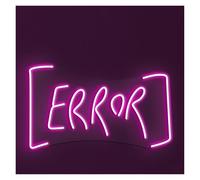 RONGCH Hanging Art Signs Error Neon Sign, Suitable for Game Room Decor with Brightness Adjustable 46cm