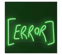 RONGCH Hanging Art Signs Error Neon Sign, Suitable for Game Room Decor with Brightness Adjustable 46cm