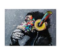 RONGCH Wall Art Canvas Prints Abstract Cute Animal Graffiti Giraffe Elephant Beef Lion Poster Minimalist Print Canvas Painting Wall Art For Living Room Decor(P,40x60cm)