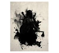 RONGCH Wall Art Canvas Prints Black And White Samurai Portrait Jungle Posters Prints Japanese Warrior Wall Art Canvas Painting For Home Decor(D,30x40cm)