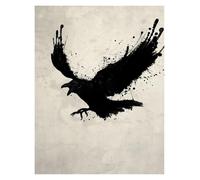 RONGCH Wall Art Canvas Prints Black And White Samurai Portrait Jungle Posters Prints Japanese Warrior Wall Art Canvas Painting For Home Decor(A,40x60cm)