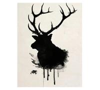 RONGCH Wall Art Canvas Prints Black And White Samurai Portrait Jungle Posters Prints Japanese Warrior Wall Art Canvas Painting For Home Decor(B,20x30cm)