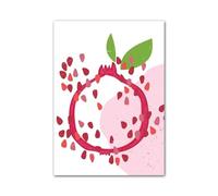 RONGCH Wall Art Canvas Prints Cherry Fig Pomegranate Dragon Fruit Wall Art Minimalist Aesthetics Print Canvas Painting For Living Room Modern Home Decor(F,40X50cm)