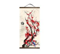 RONGCH Wall Art Canvas Prints Chinese Style Flower Green Plants Canvas Decor Painting Store Bedroom Living Room Home Wall Art Paintings(A,30x60cm)