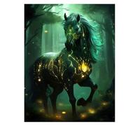 RONGCH Wall Art Canvas Prints Fantasy Horses Poster Magic Natural Animals Fantasy Prints Canvas Painting Wall Art Pictures Home(B,40x50cm)