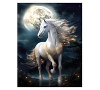 RONGCH Wall Art Canvas Prints Fantasy Horses Poster Magic Natural Animals Fantasy Prints Canvas Painting Wall Art Pictures Home(E,40x60cm)