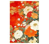 RONGCH Wall Art Canvas Prints Modern Chinese Style Flower Art Peony Architecture Landscape Poster Canvas Paintings Wall Art Pictures Home Decor(B,40x50cm)