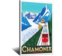 RONGCHENG Chamonix Mont Blanc Express Vintage Travel Poster Canvas Art Home Room Wall Decor Picture Poster Print Painting Gift Posters