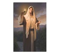 RONGCHENG Jesus Holding Oil Lamp Christ God Religion Poster Canvas Art Home Room Wall Decor Picture Poster Print Painting Gift Posters