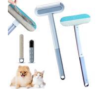 Rongchenghao Four in one pet Hair Removal Tool, Multifunctional pet Hair Remover, Two-Way Brush, Head Extension Handle, Suitable for Both Wet and Dry use on Sofas and Windows