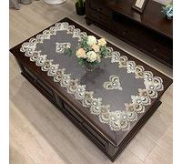 RONGER European-style Rectangular Coffee Table Cushion American Western Tablecloth Solid Color Cloth Lace Desk Cover Cloth Dust Cover (Colour 14,60X120cm)