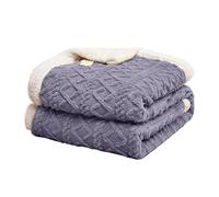 RONGESAEFS Throw Blanket Sofa,Sherpa Fleece Throw Blanket,Throw Blanket for Couch Sofa,Fluffy Fuzzy Soft Warm Jacquard Coral Fleece Blanket for Sofa,Bed and Couch(Color:F,Size:100x150cm)