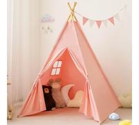 RongFa Teepee Tent for Kids-Portable Children Play Tent Indoor Outdoor (Pink)