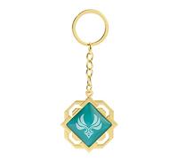 rongji jewelry Genshin Vision uminous Keychains, Hot Game Project Cosplay Pendant Keyring Accessories, Liyue-anemo, Medium